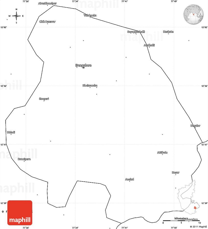 Bangalore esquema mapa