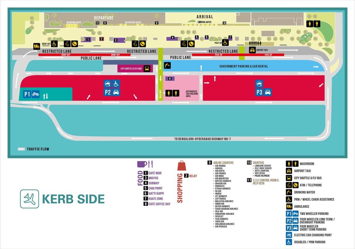 Kempegowda l'aeroport internacional mapa