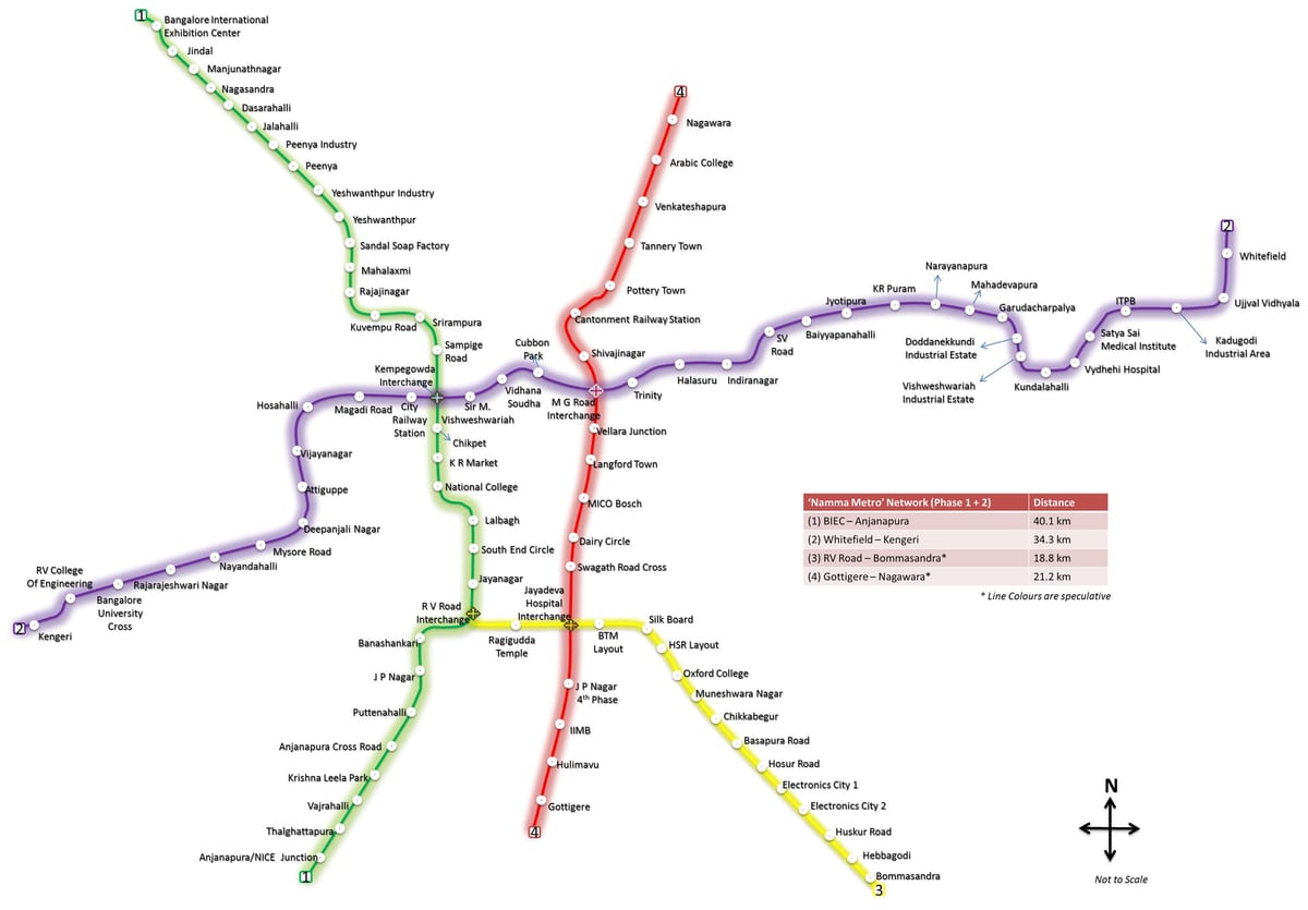 bmrcl mapa de rutes