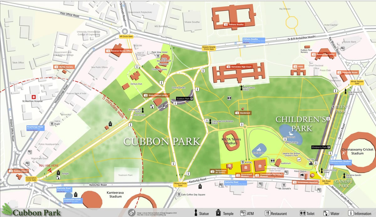 mapa de Lalbagh Bangalore