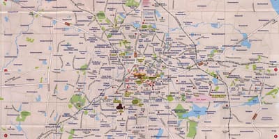 Bangalore atraccions turístiques mapa