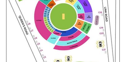 Bangalore cricket estadi mapa