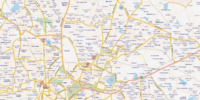 Mapa de ruta Bangalore
