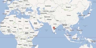 Bangalore en el mapa del món