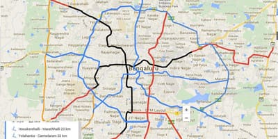 Namma metro fase 3 mapa de rutes