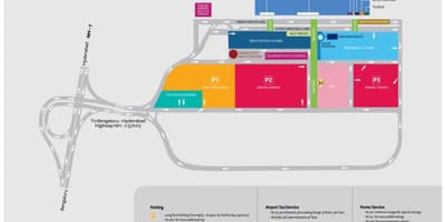 L'aeroport de Bangalore mapa