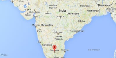 Bangalore, a l'índia mapa
