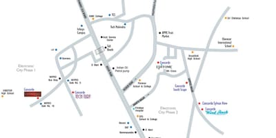 Mapa de la ciutat de Bangalore