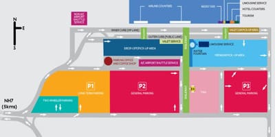 Mapa de l'aeroport de Bangalore