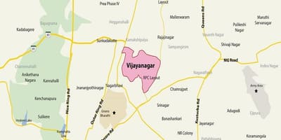 Mapa de Vijayanagar Bangalore
